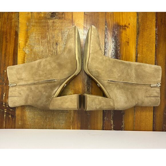 Sam Edelman Daria Block Heel Bootie Tan Suede, Size 9 | Chic Women's Booties - Picture 5 of 10